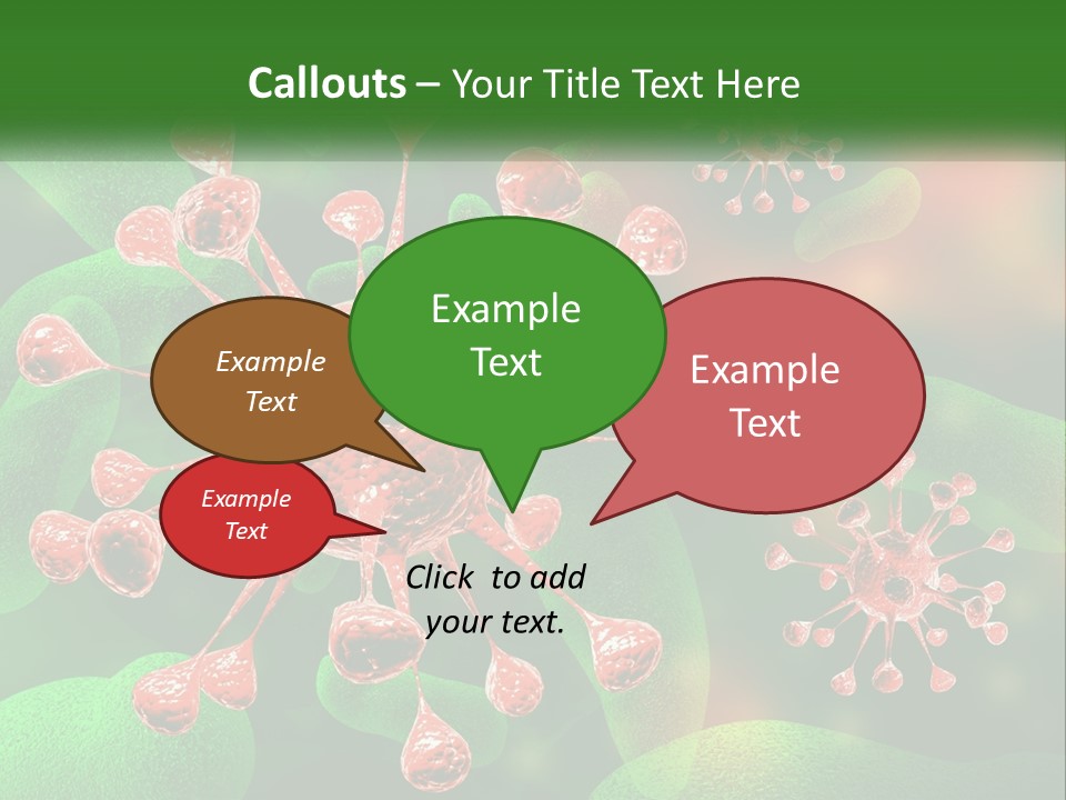 A Computer Generated Image Of A Red And Green Corona PowerPoint Template