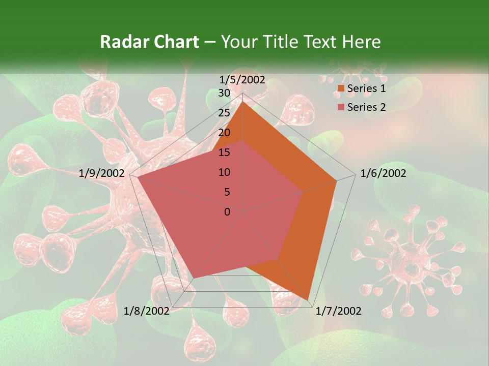 A Computer Generated Image Of A Red And Green Corona PowerPoint Template