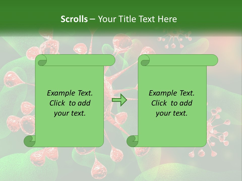 A Computer Generated Image Of A Red And Green Corona PowerPoint Template