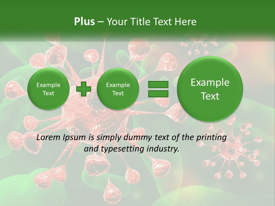 A Computer Generated Image Of A Red And Green Corona PowerPoint Template