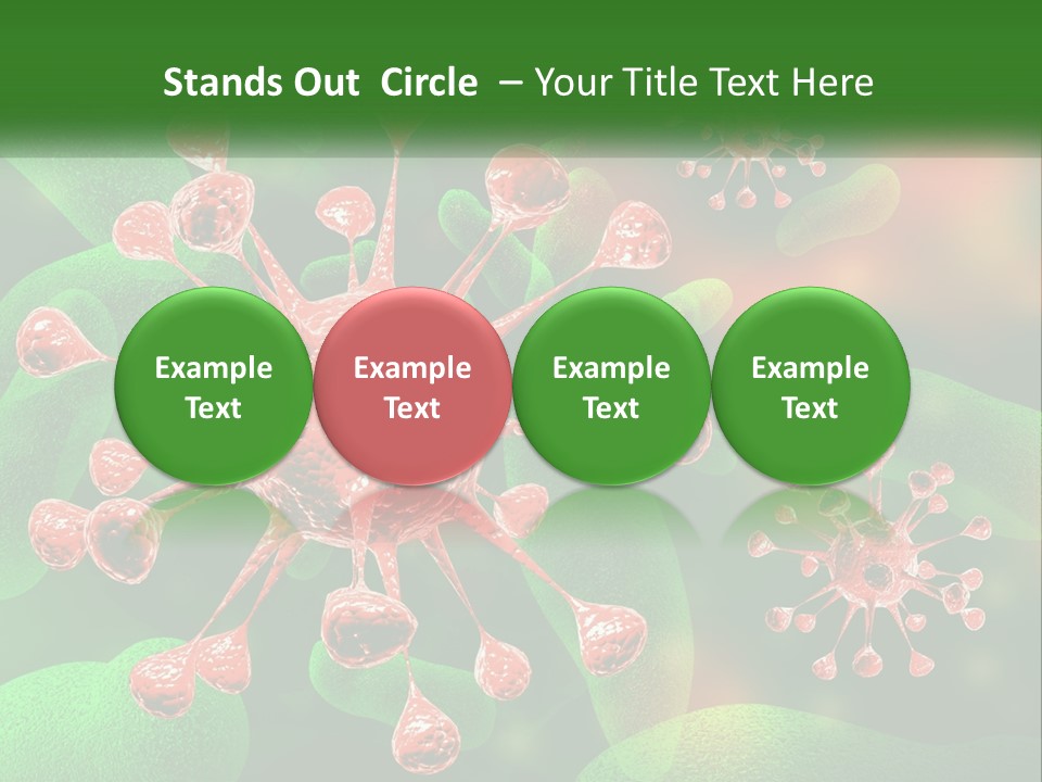 A Computer Generated Image Of A Red And Green Corona PowerPoint Template