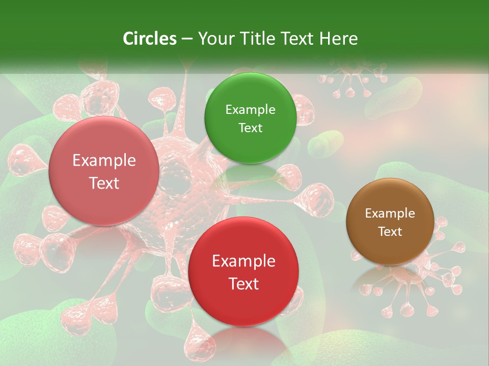 A Computer Generated Image Of A Red And Green Corona PowerPoint Template