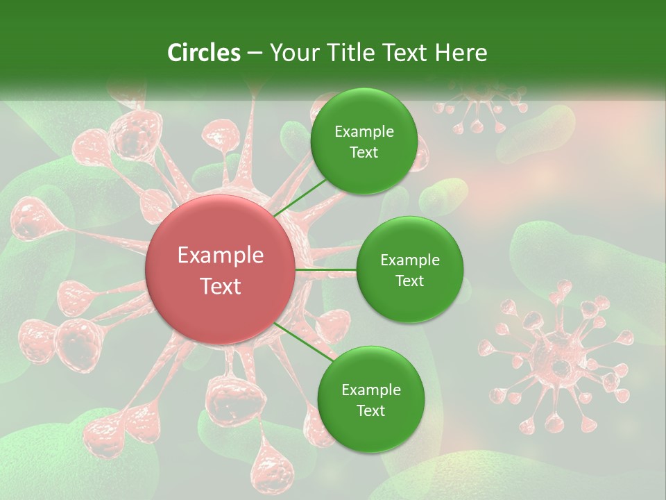 A Computer Generated Image Of A Red And Green Corona PowerPoint Template