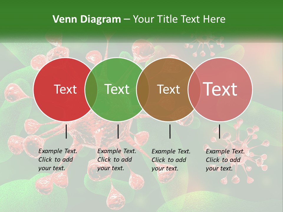 A Computer Generated Image Of A Red And Green Corona PowerPoint Template