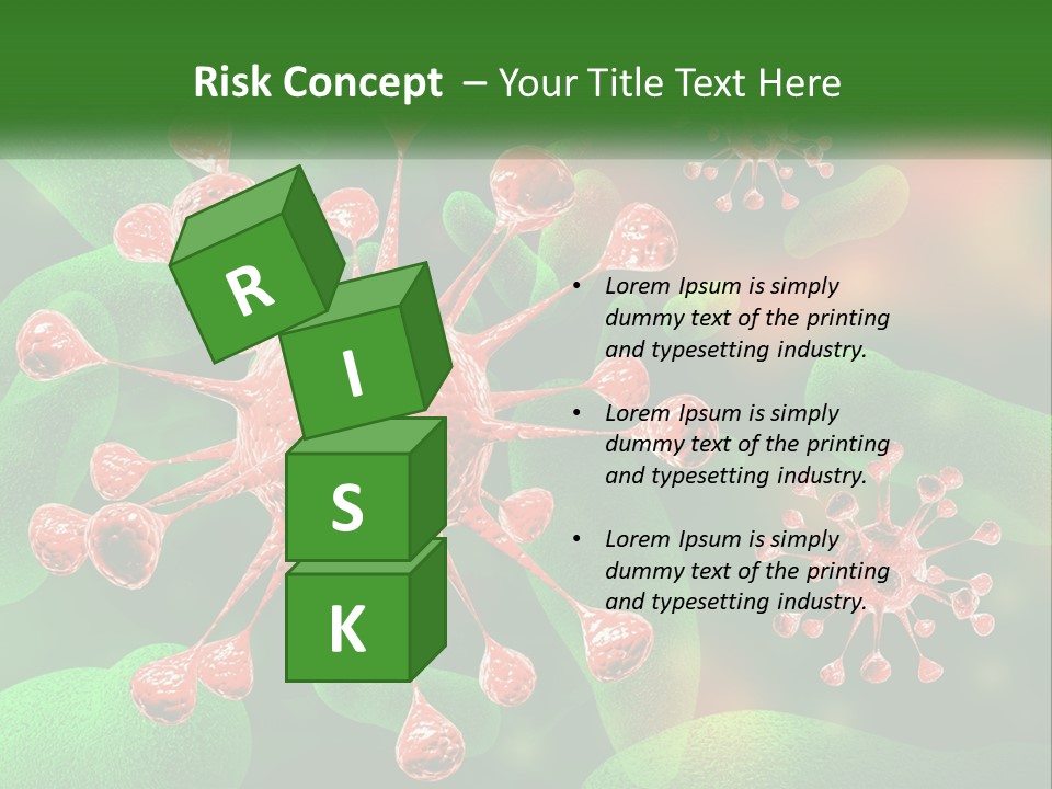 A Computer Generated Image Of A Red And Green Corona PowerPoint Template