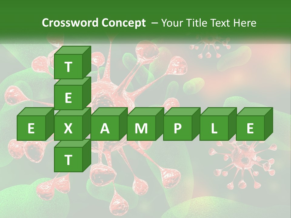 A Computer Generated Image Of A Red And Green Corona PowerPoint Template
