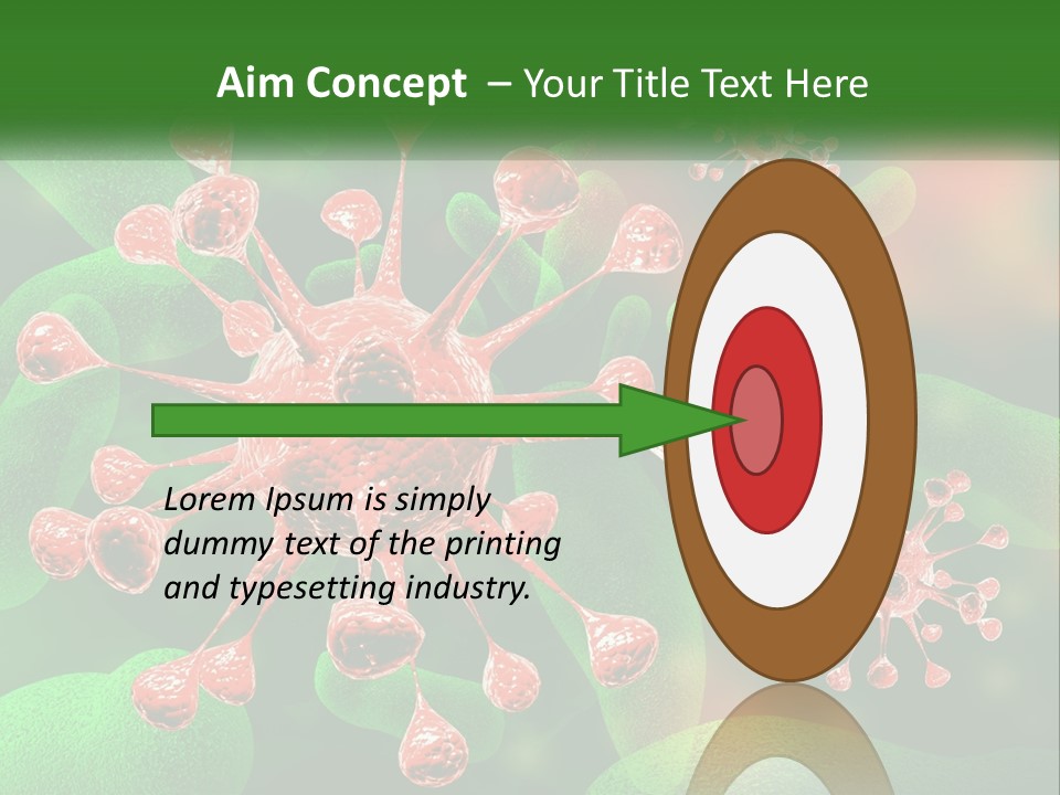 A Computer Generated Image Of A Red And Green Corona PowerPoint Template