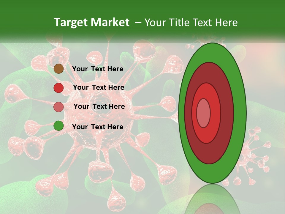 A Computer Generated Image Of A Red And Green Corona PowerPoint Template