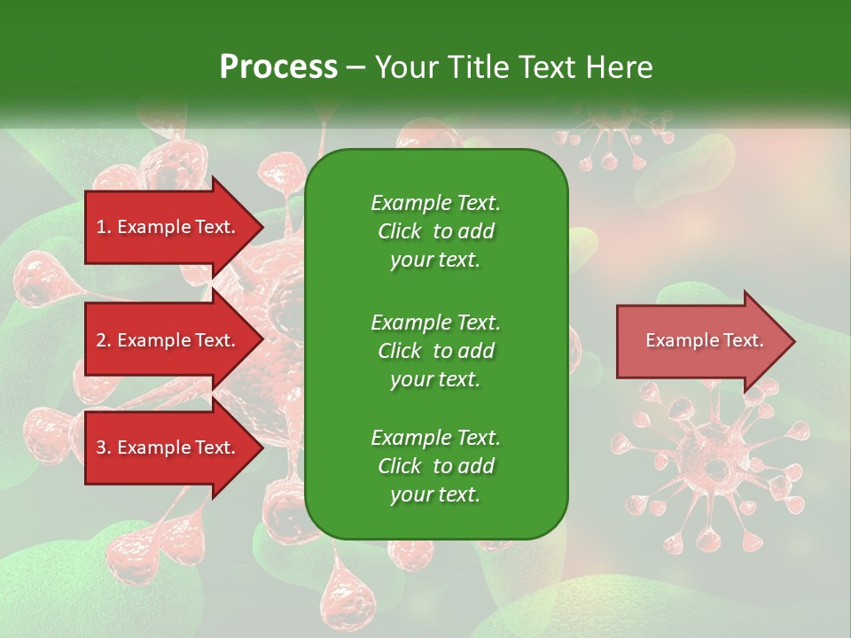 A Computer Generated Image Of A Red And Green Corona PowerPoint Template