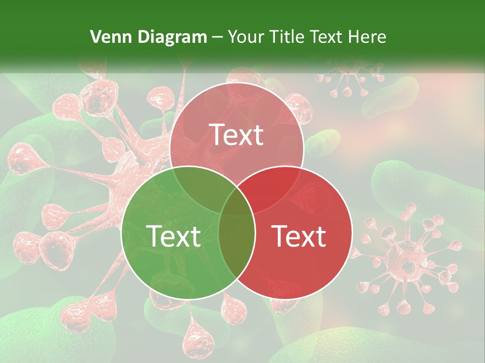 A Computer Generated Image Of A Red And Green Corona PowerPoint Template