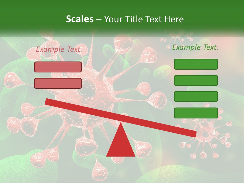 A Computer Generated Image Of A Red And Green Corona PowerPoint Template