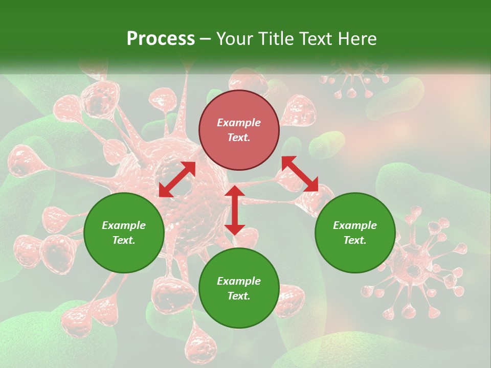 A Computer Generated Image Of A Red And Green Corona PowerPoint Template