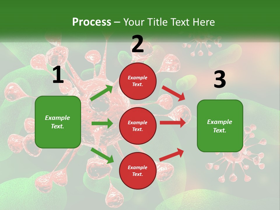 A Computer Generated Image Of A Red And Green Corona PowerPoint Template