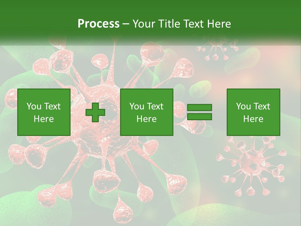 A Computer Generated Image Of A Red And Green Corona PowerPoint Template
