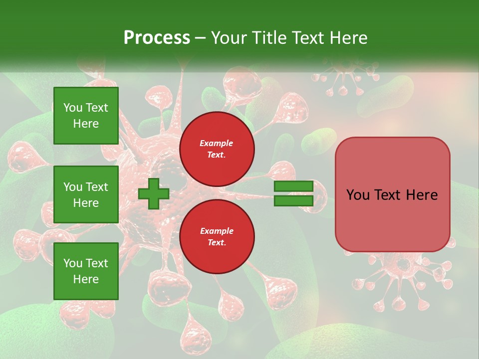 A Computer Generated Image Of A Red And Green Corona PowerPoint Template
