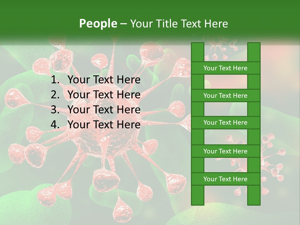 A Computer Generated Image Of A Red And Green Corona PowerPoint Template