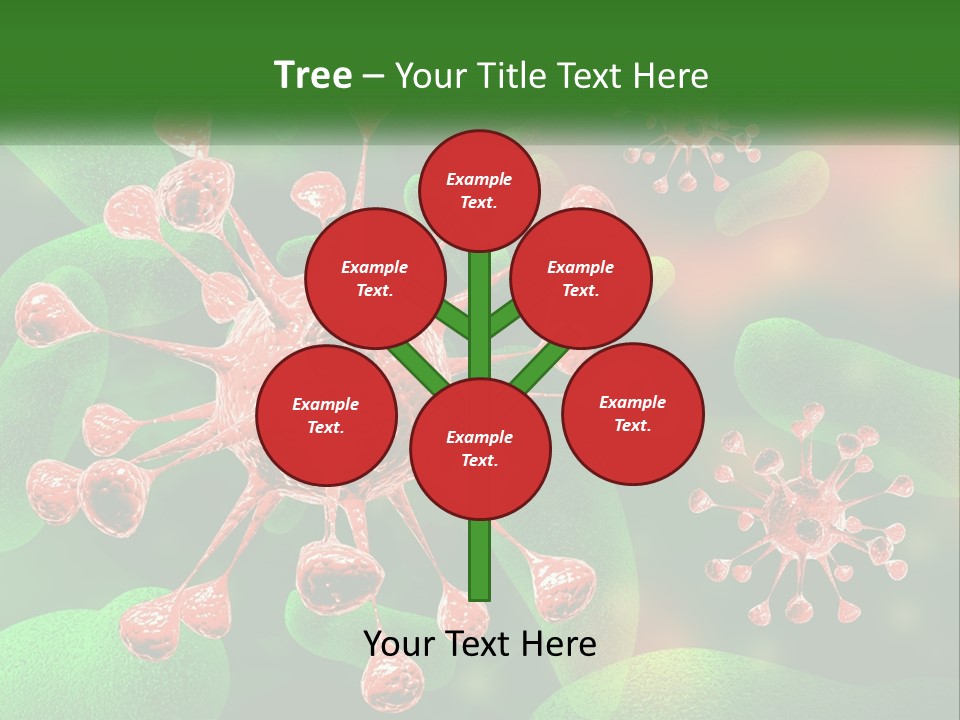 A Computer Generated Image Of A Red And Green Corona PowerPoint Template