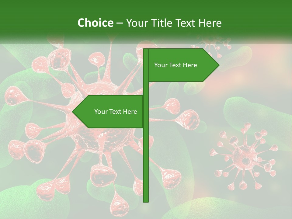 A Computer Generated Image Of A Red And Green Corona PowerPoint Template