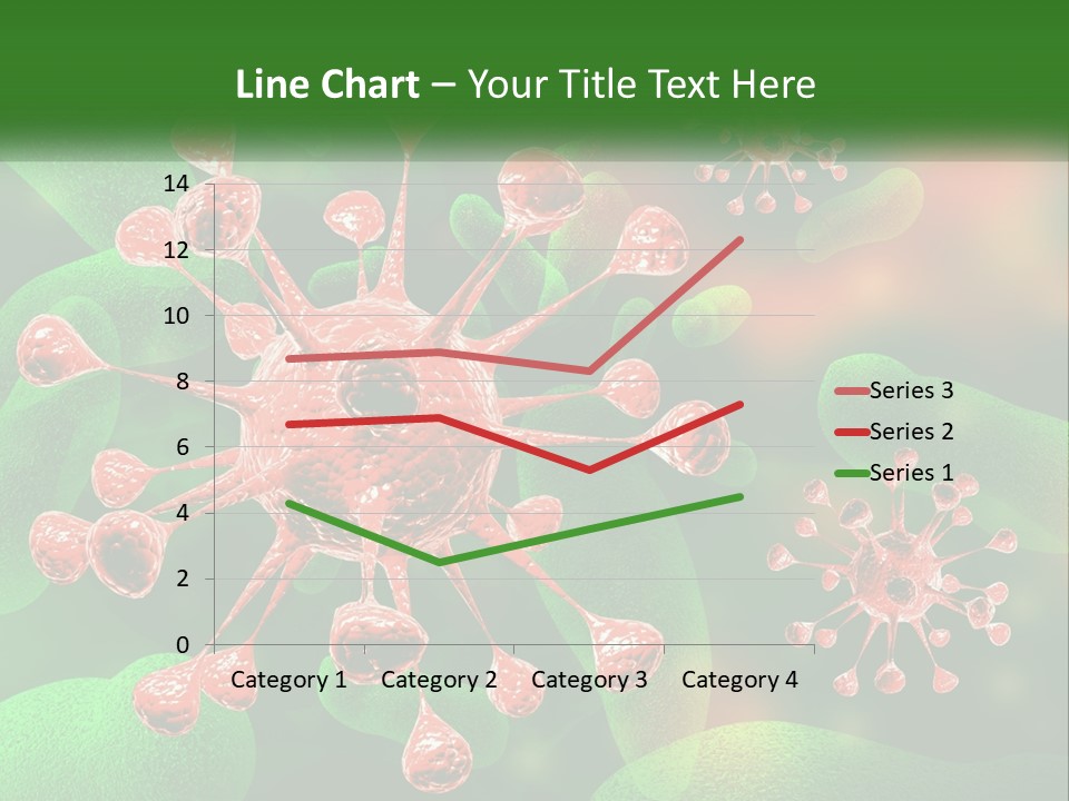 A Computer Generated Image Of A Red And Green Corona PowerPoint Template