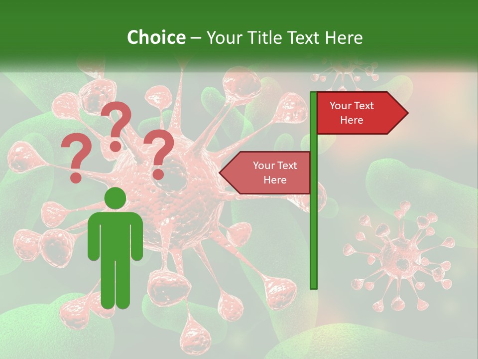 A Computer Generated Image Of A Red And Green Corona PowerPoint Template