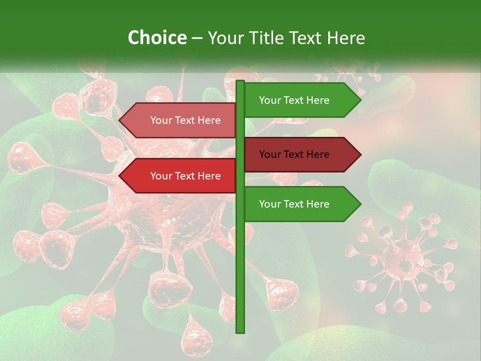 A Computer Generated Image Of A Red And Green Corona PowerPoint Template