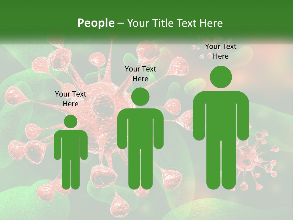 A Computer Generated Image Of A Red And Green Corona PowerPoint Template
