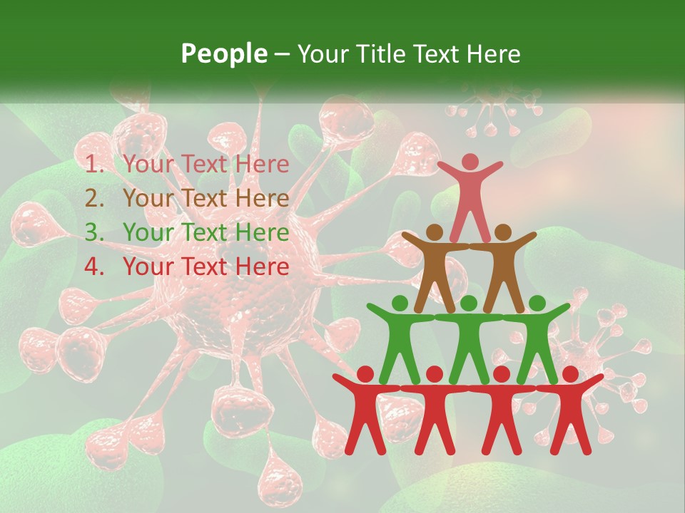A Computer Generated Image Of A Red And Green Corona PowerPoint Template