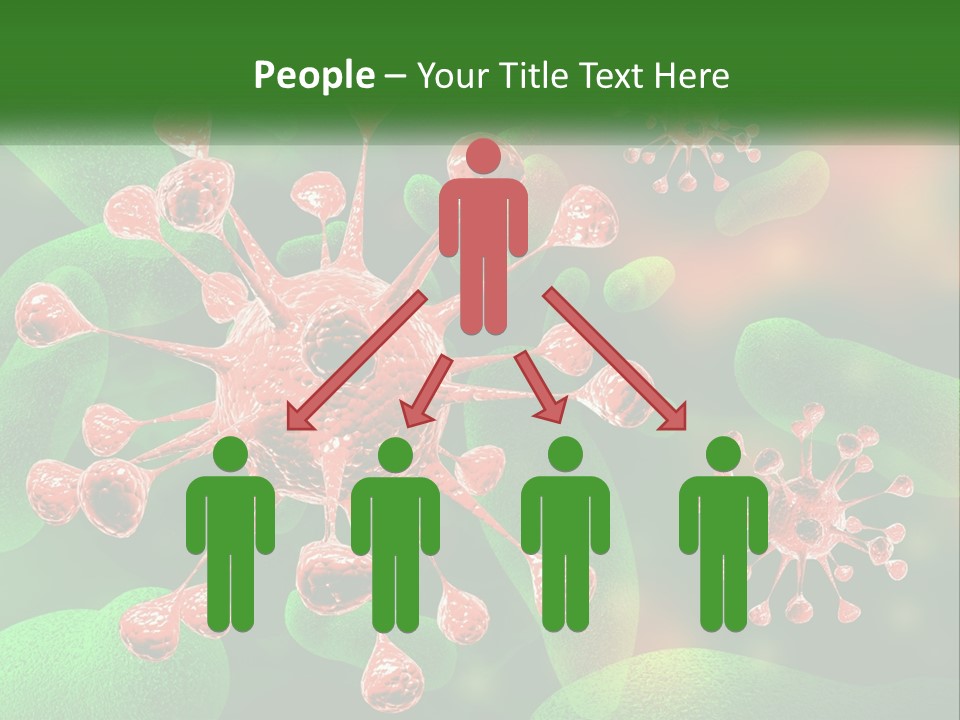 A Computer Generated Image Of A Red And Green Corona PowerPoint Template