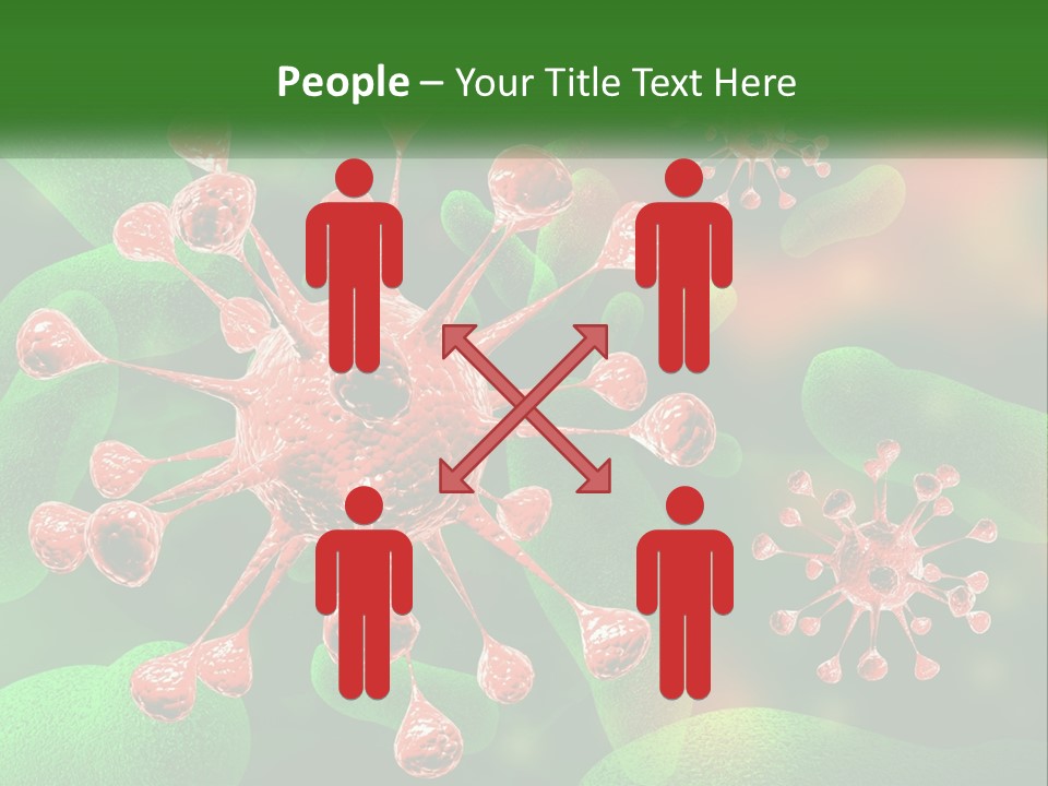 A Computer Generated Image Of A Red And Green Corona PowerPoint Template