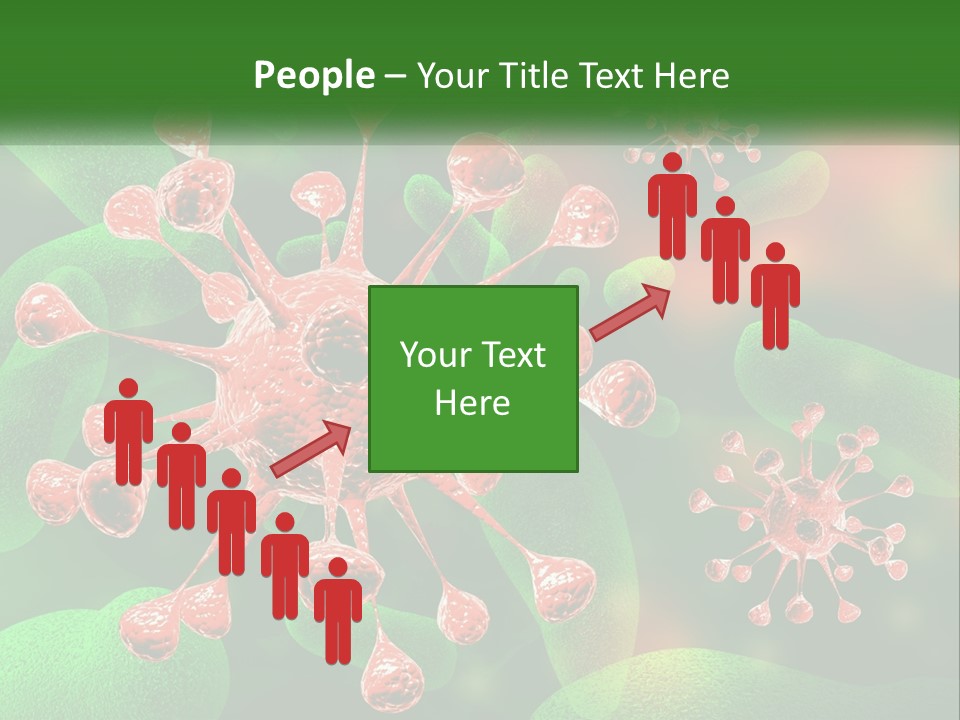 A Computer Generated Image Of A Red And Green Corona PowerPoint Template