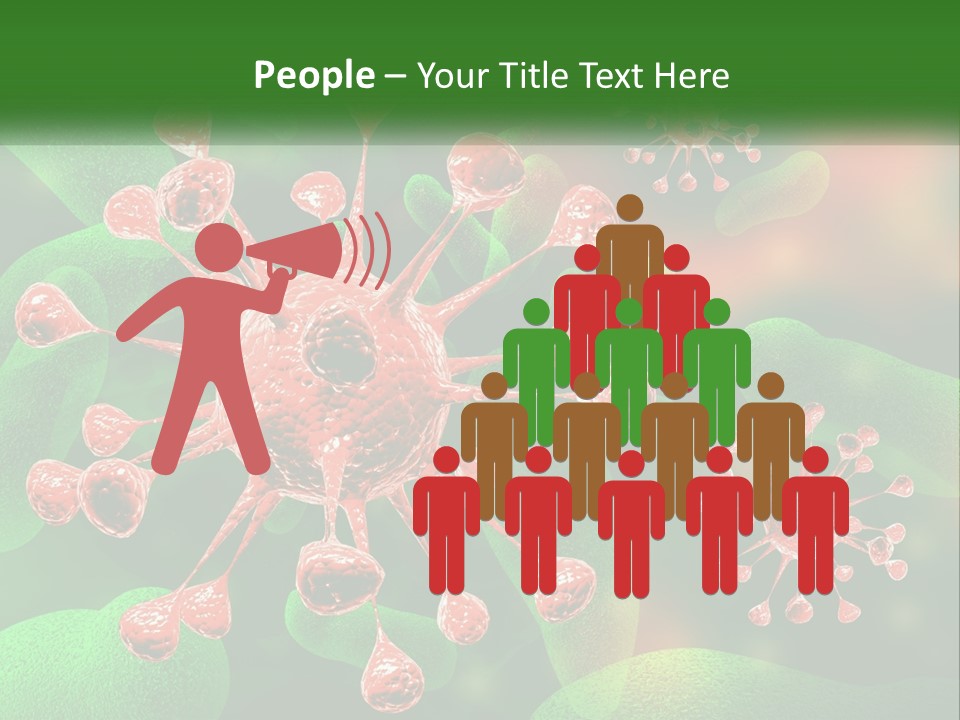 A Computer Generated Image Of A Red And Green Corona PowerPoint Template