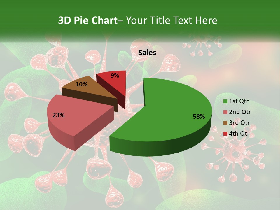 A Computer Generated Image Of A Red And Green Corona PowerPoint Template