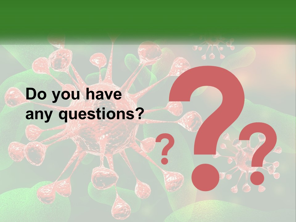 A Computer Generated Image Of A Red And Green Corona PowerPoint Template