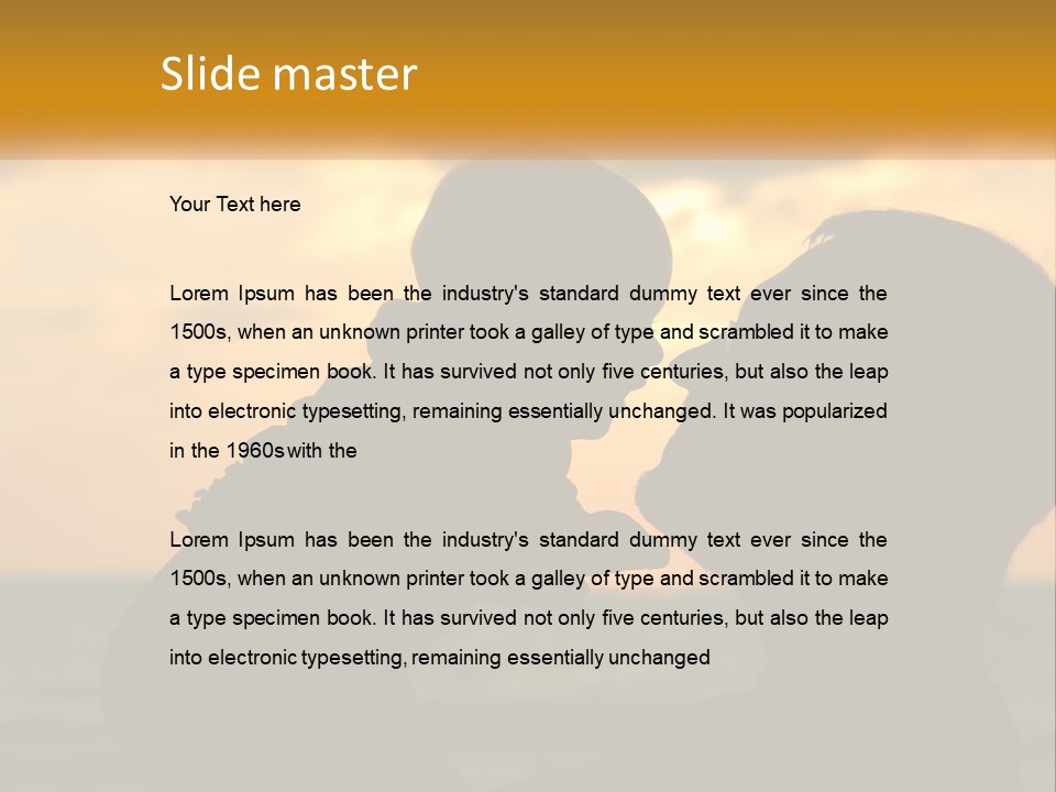 A Silhouette Of A Man And A Woman Facing Each Other PowerPoint Template