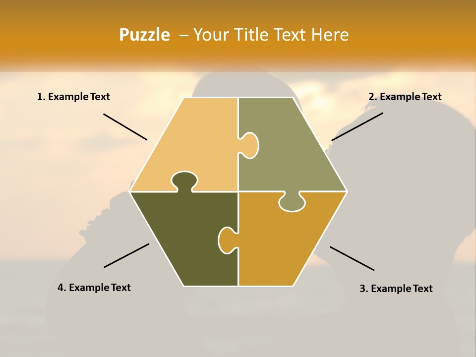 A Silhouette Of A Man And A Woman Facing Each Other PowerPoint Template