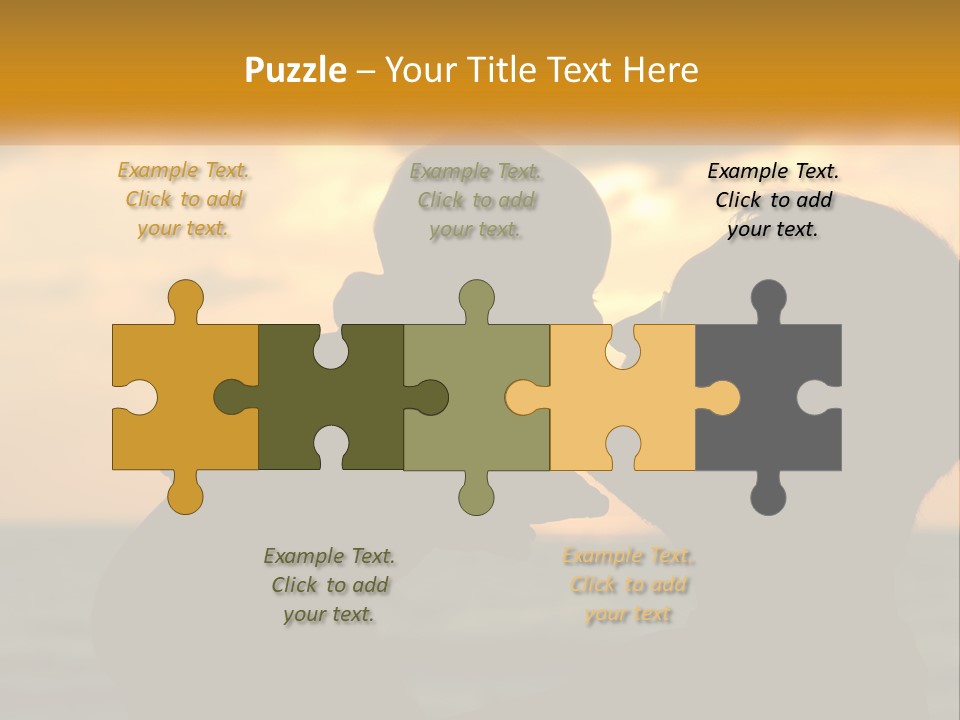 A Silhouette Of A Man And A Woman Facing Each Other PowerPoint Template