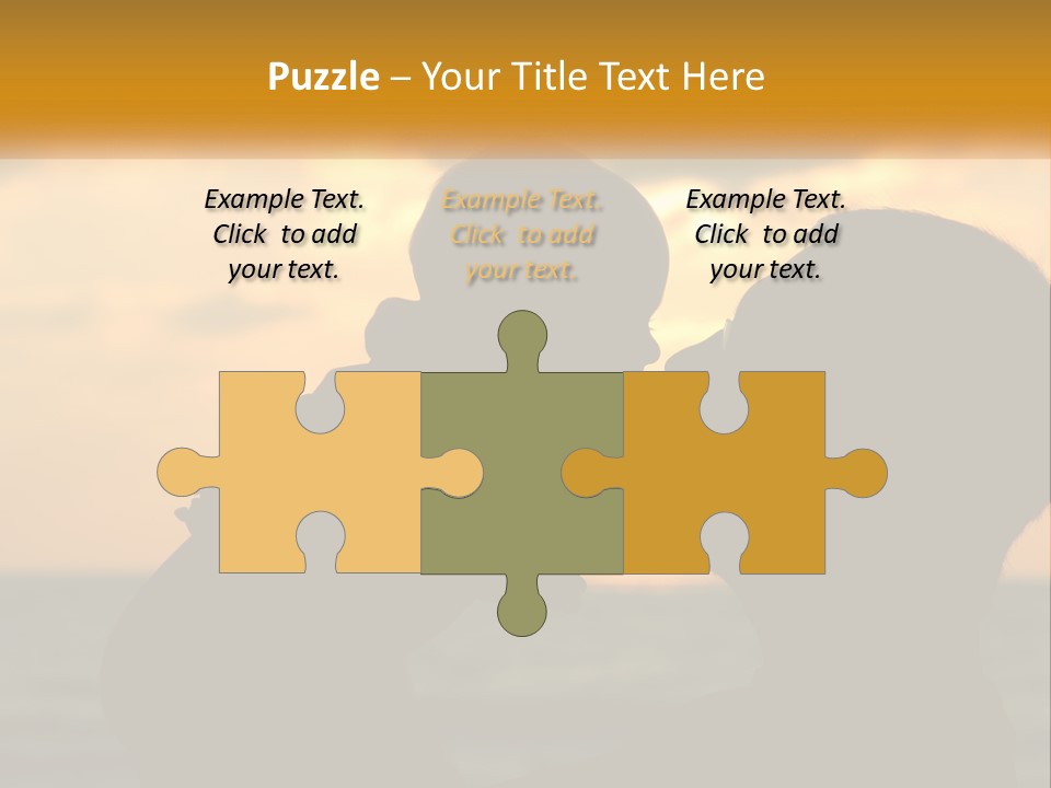 A Silhouette Of A Man And A Woman Facing Each Other PowerPoint Template