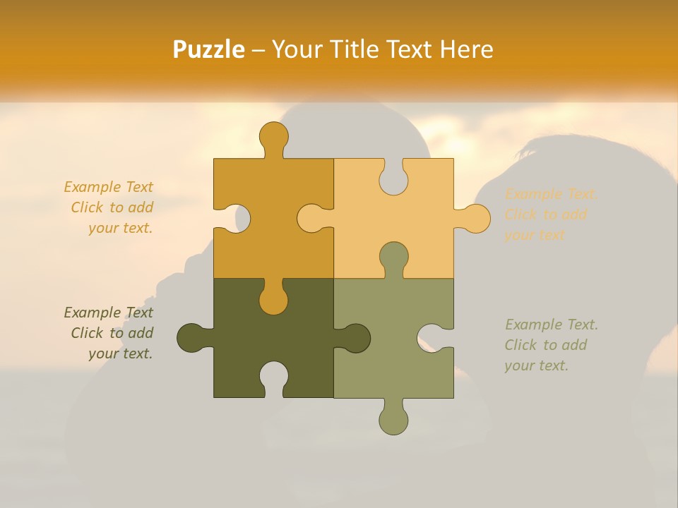 A Silhouette Of A Man And A Woman Facing Each Other PowerPoint Template