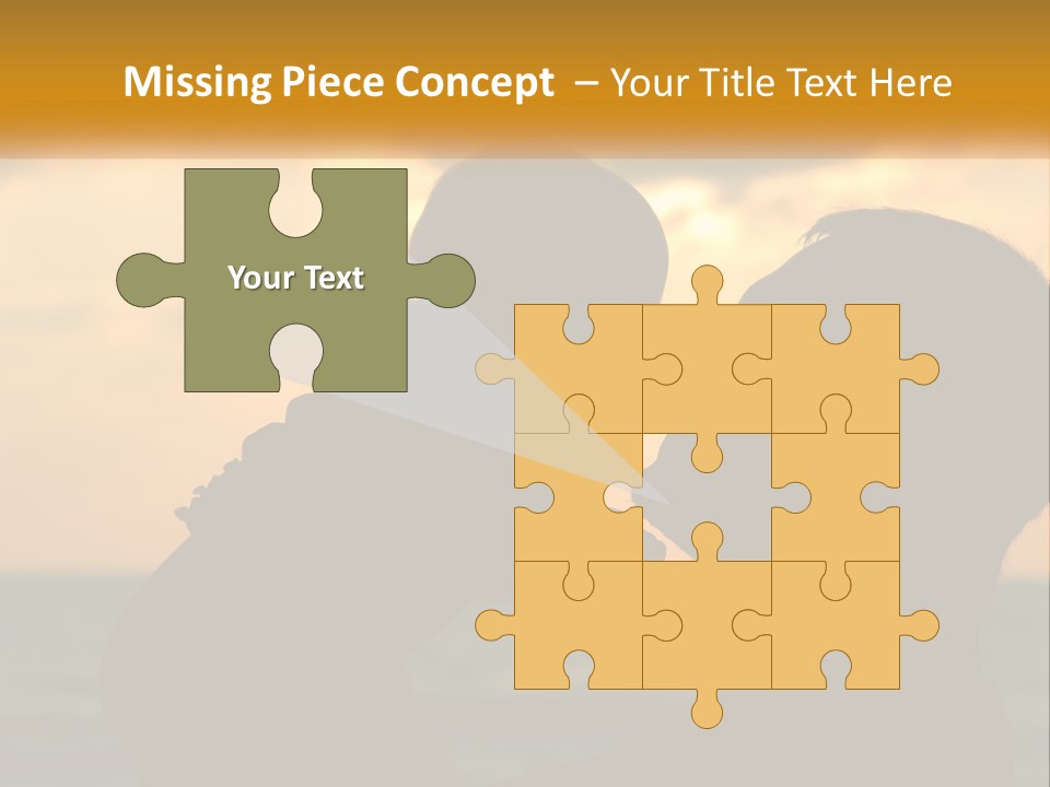 A Silhouette Of A Man And A Woman Facing Each Other PowerPoint Template