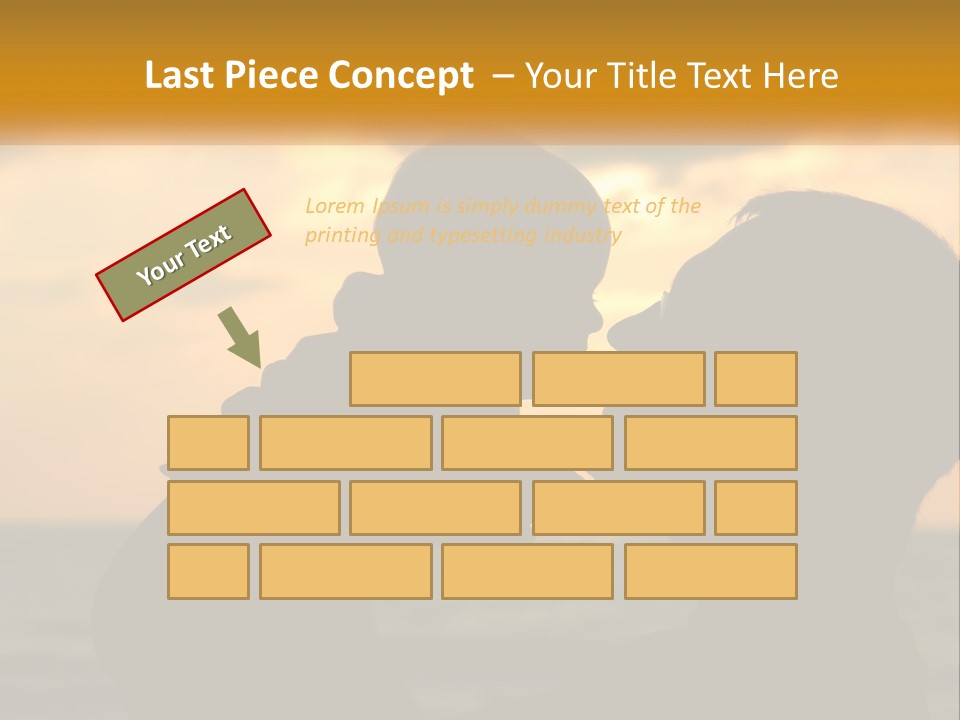 A Silhouette Of A Man And A Woman Facing Each Other PowerPoint Template