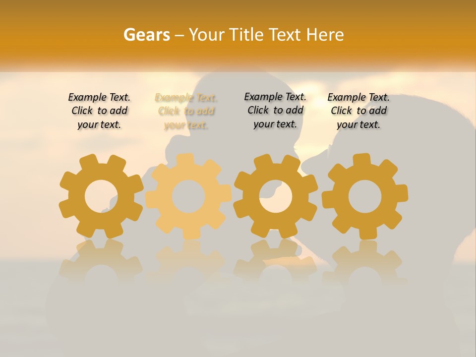A Silhouette Of A Man And A Woman Facing Each Other PowerPoint Template