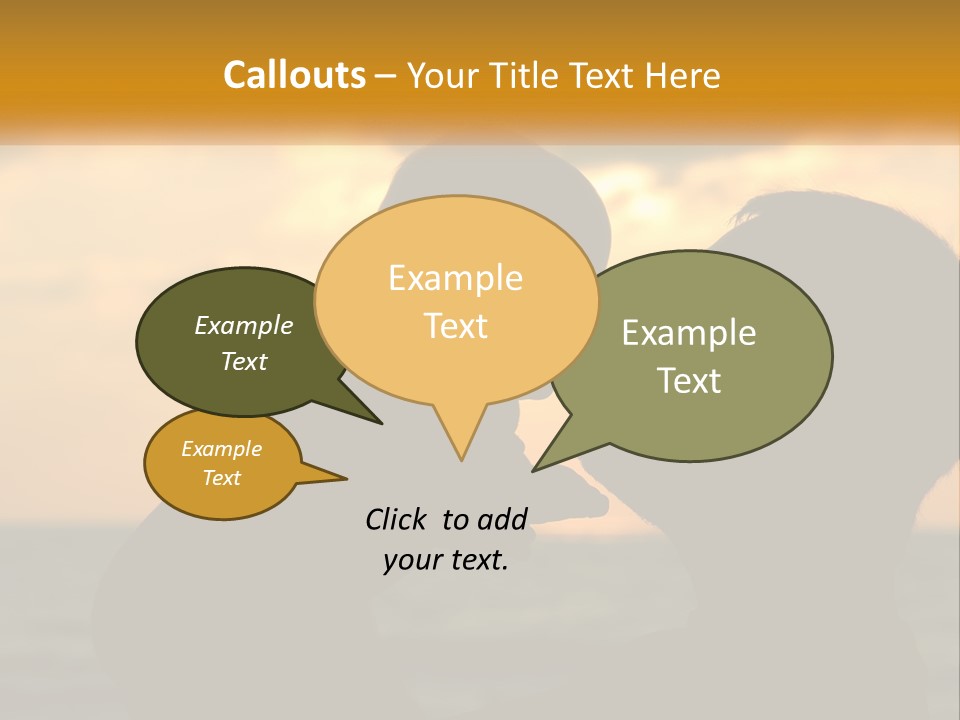 A Silhouette Of A Man And A Woman Facing Each Other PowerPoint Template