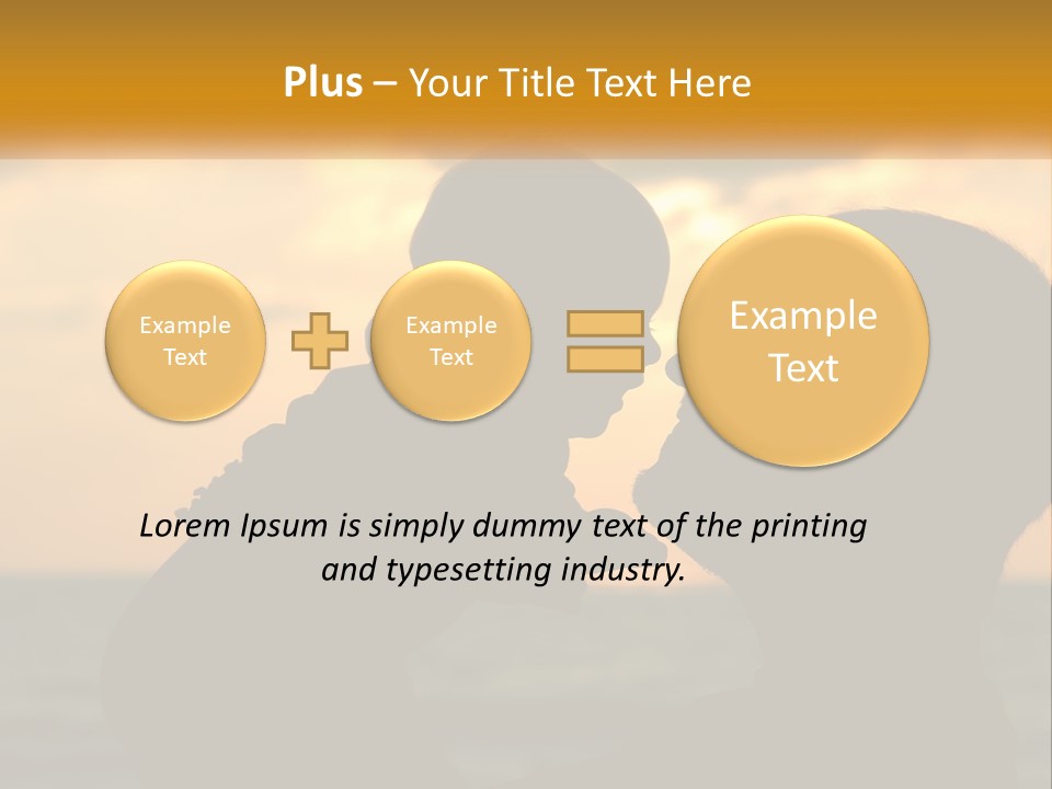 A Silhouette Of A Man And A Woman Facing Each Other PowerPoint Template