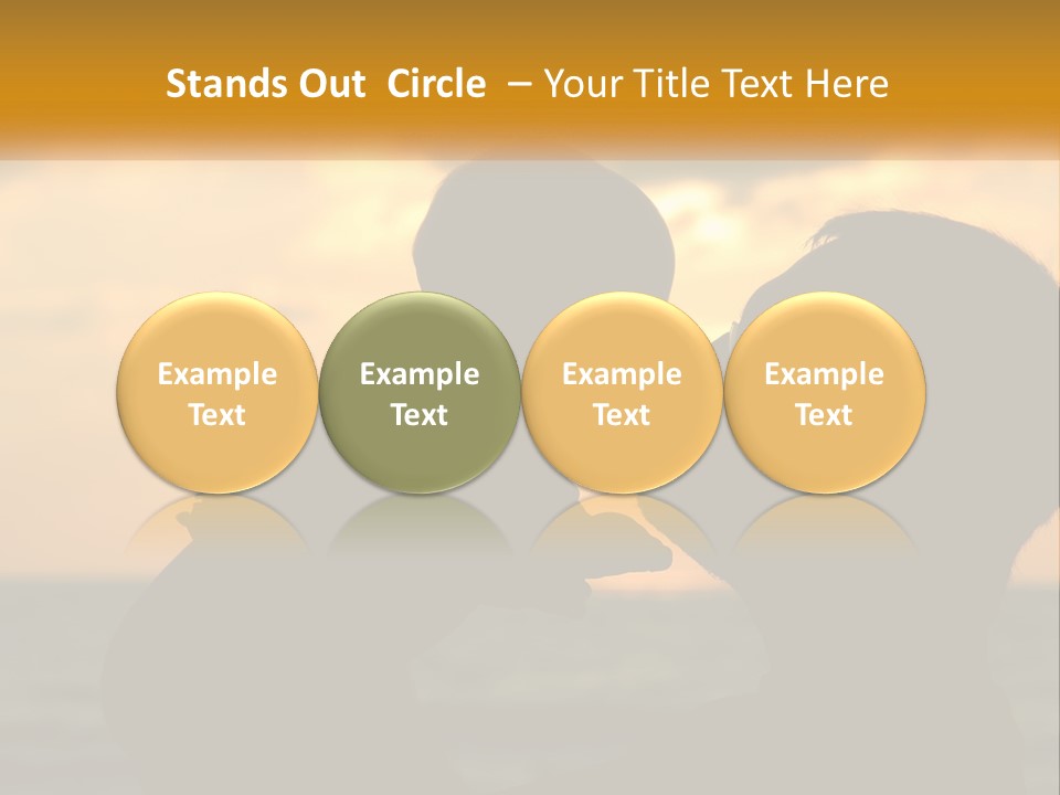 A Silhouette Of A Man And A Woman Facing Each Other PowerPoint Template