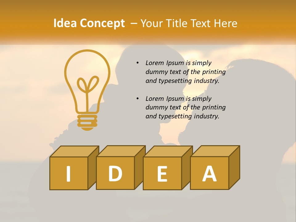 A Silhouette Of A Man And A Woman Facing Each Other PowerPoint Template