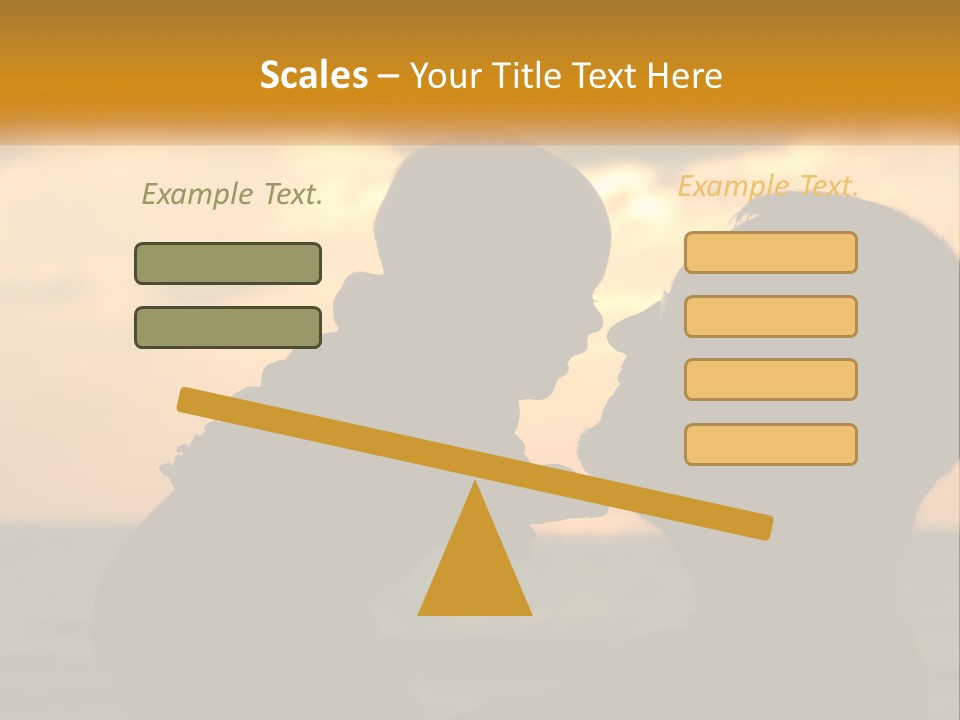 A Silhouette Of A Man And A Woman Facing Each Other PowerPoint Template