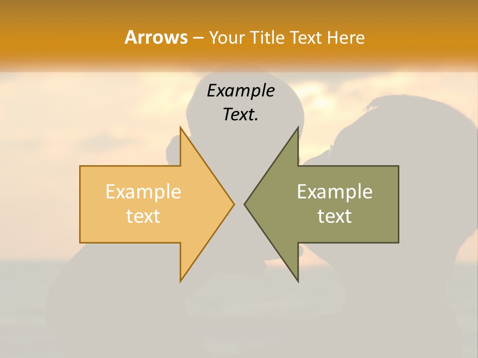 A Silhouette Of A Man And A Woman Facing Each Other PowerPoint Template