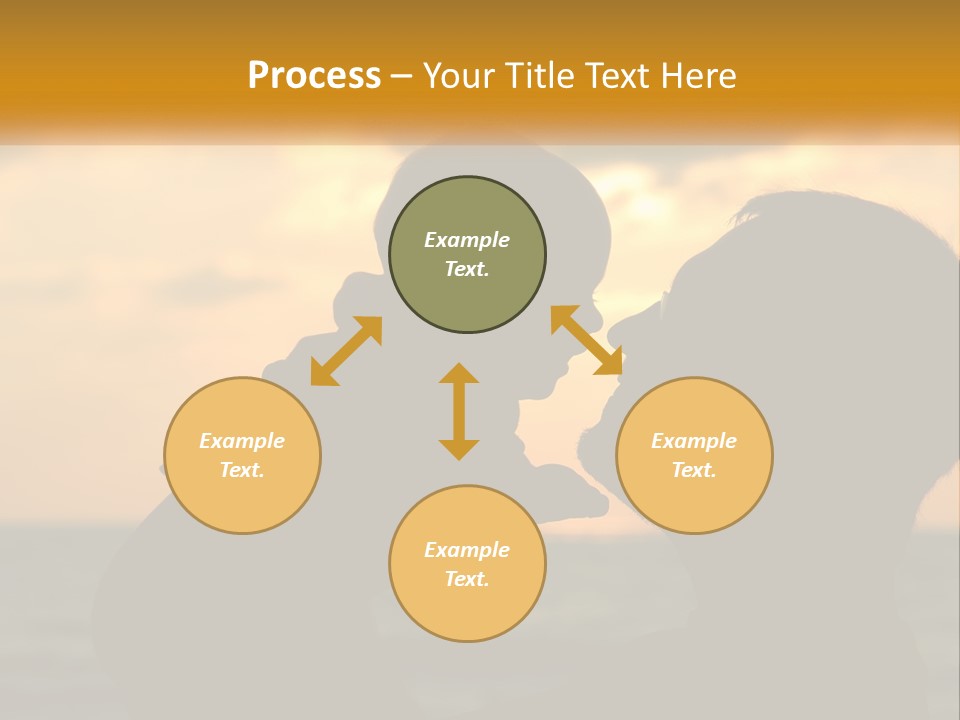 A Silhouette Of A Man And A Woman Facing Each Other PowerPoint Template