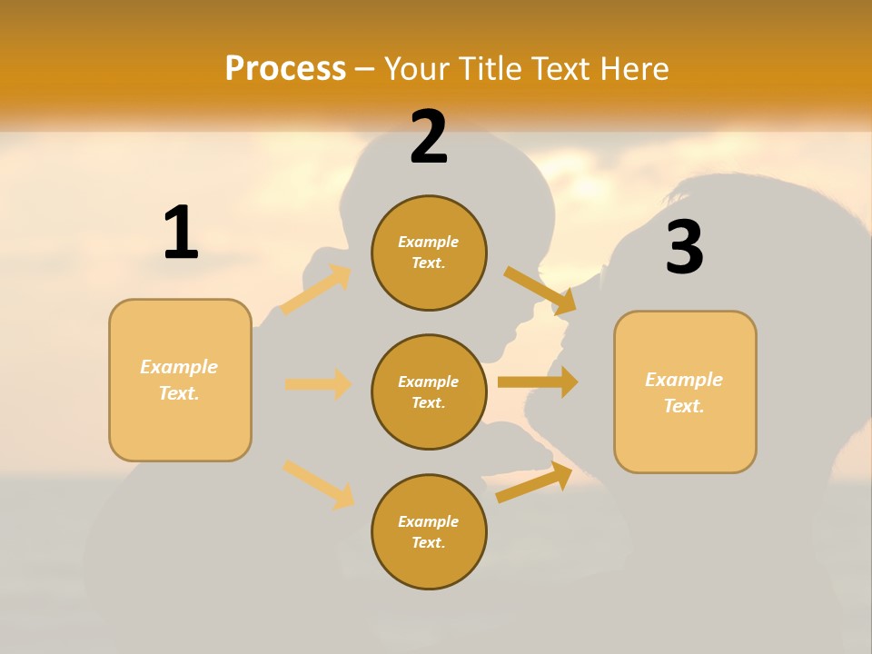 A Silhouette Of A Man And A Woman Facing Each Other PowerPoint Template