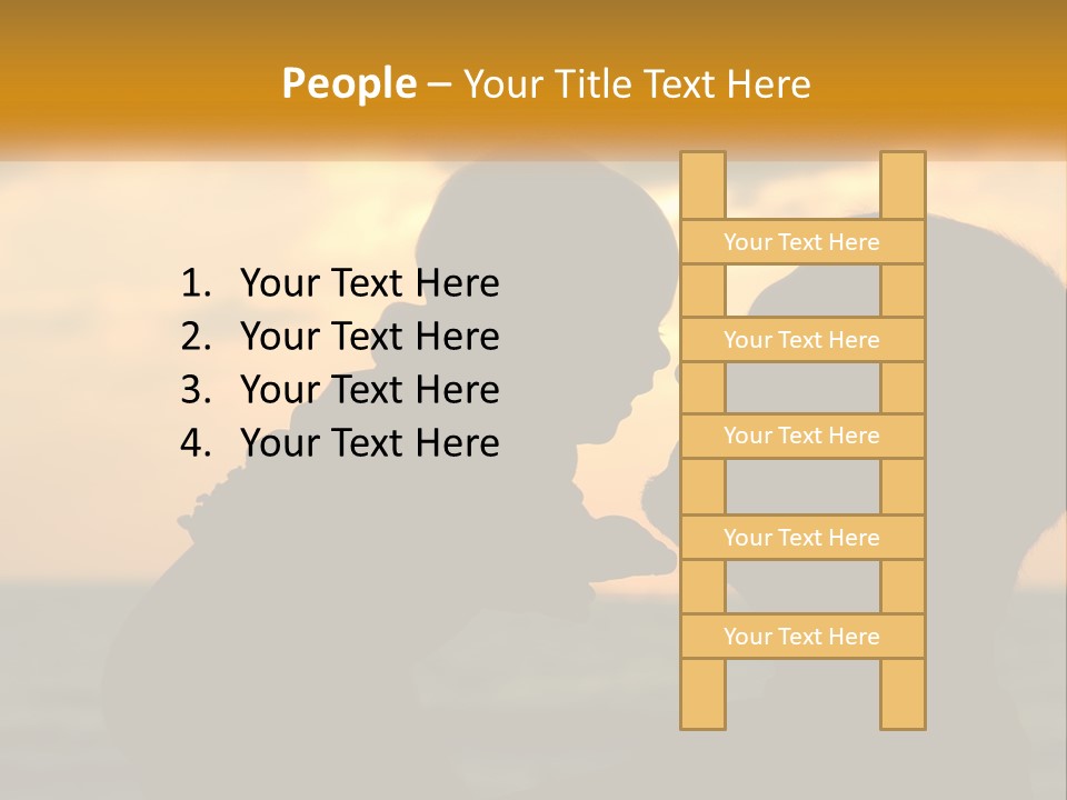 A Silhouette Of A Man And A Woman Facing Each Other PowerPoint Template